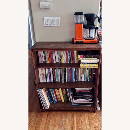 Used Vintage/Antique Finds Dark Brown Wood Bookcase for sale on AptDeco