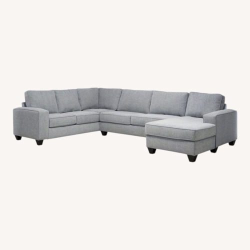 Used Raymour & Flanigan Light Gray 3+ Piece Sectional for sale on AptDeco