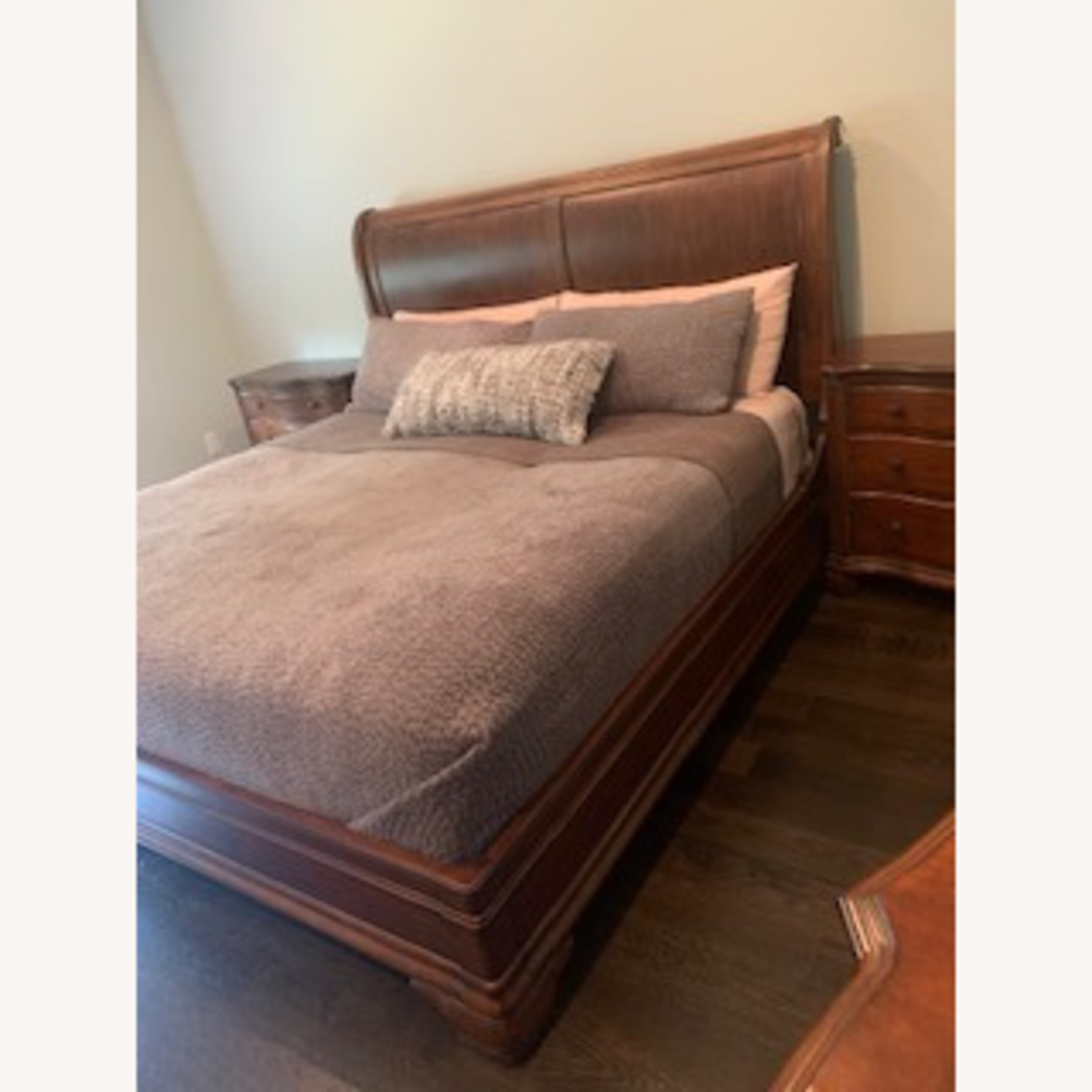 Ethan Allen Dark Brown Wood California King Bed - image-2