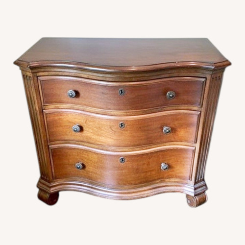 Used Ethan Allen Dark Brown Wood Side Table for sale on AptDeco