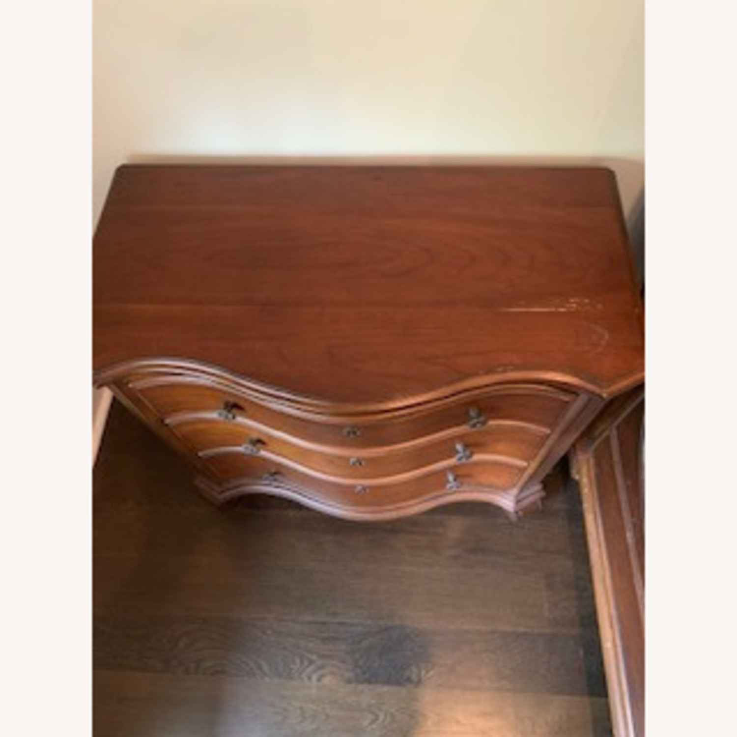 Ethan Allen Dark Brown Wood Side Table - image-2