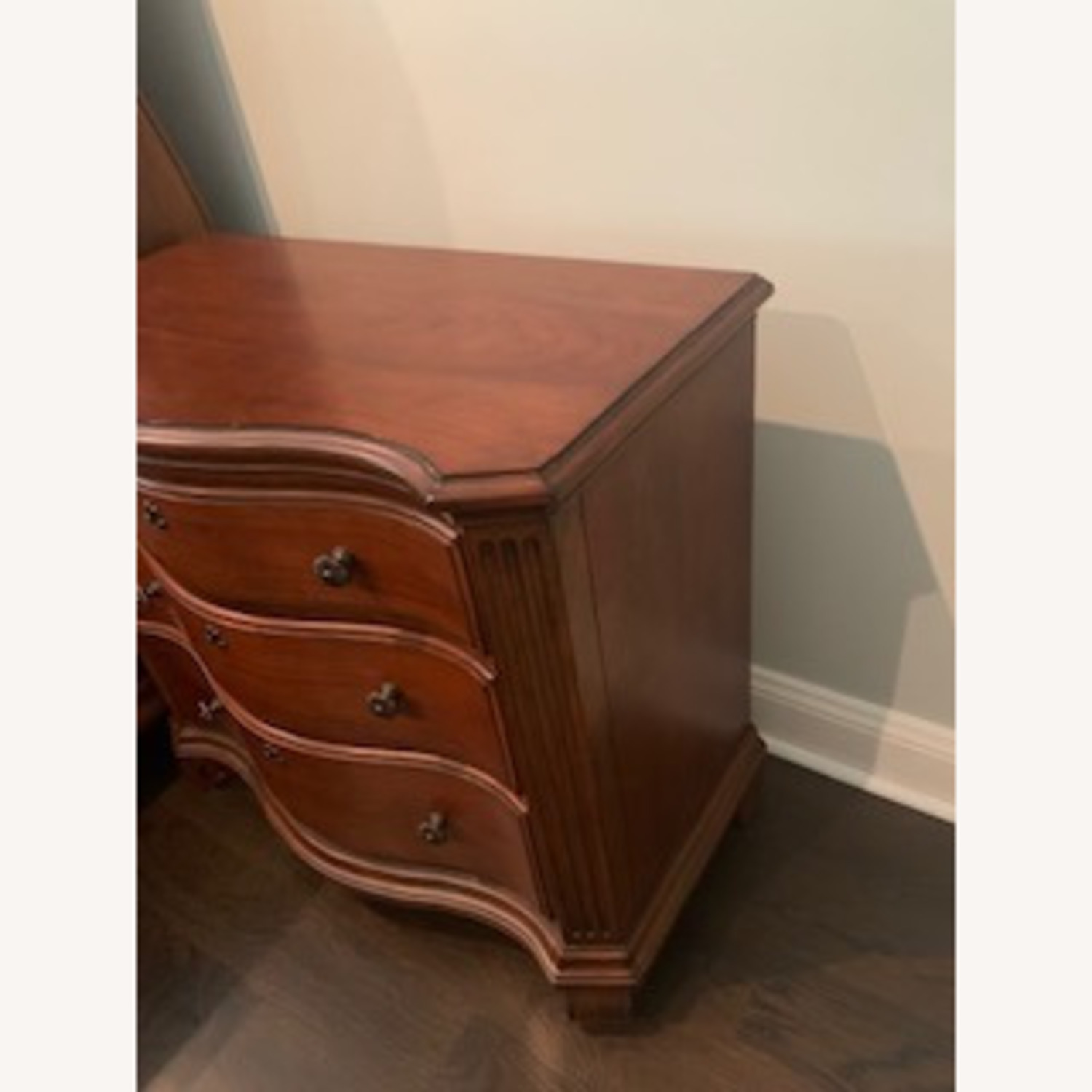 Ethan Allen Dark Brown Wood Side Table - image-7