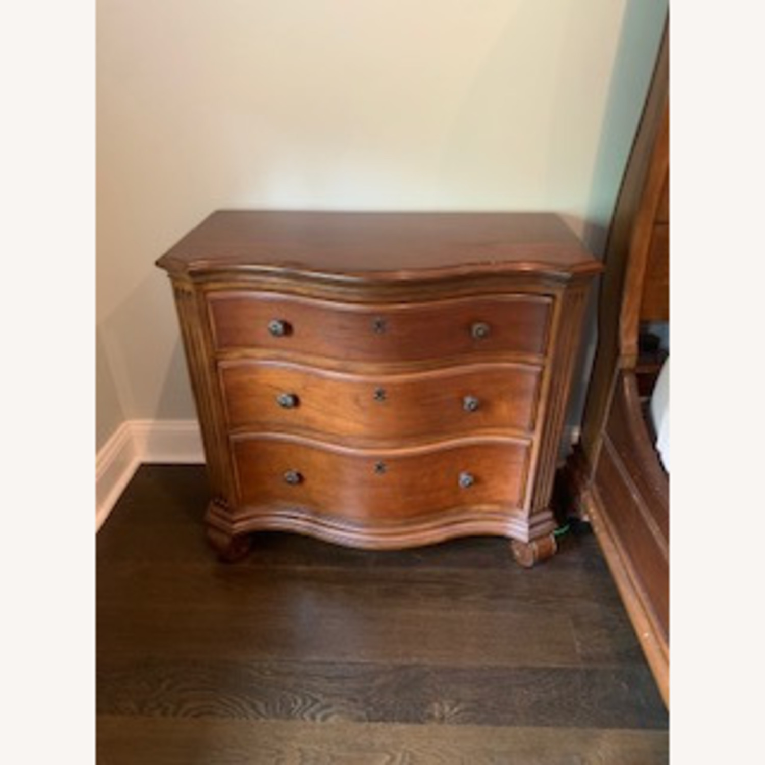 Ethan Allen Dark Brown Wood Side Table - image-1