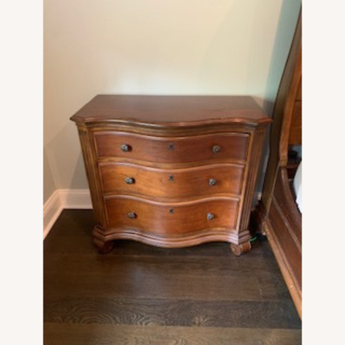 Used Ethan Allen Dark Brown Wood Side Table for sale on AptDeco