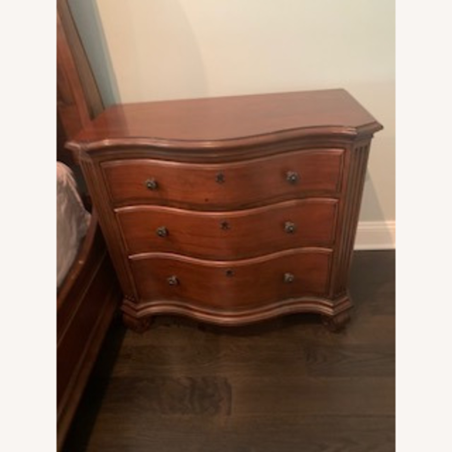 Ethan Allen Dark Brown Wood Side Table - image-5