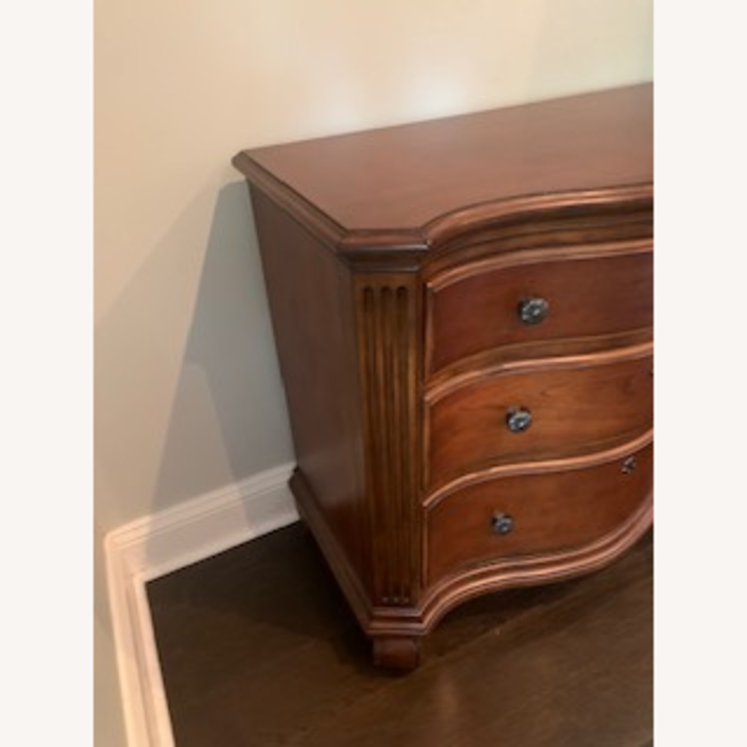 Ethan Allen Dark Brown Wood Side Table - image-3