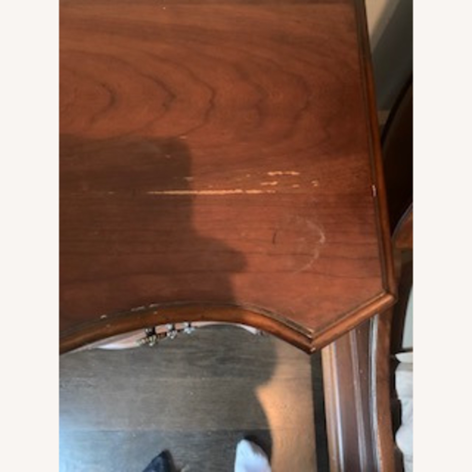 Ethan Allen Dark Brown Wood Side Table - image-4