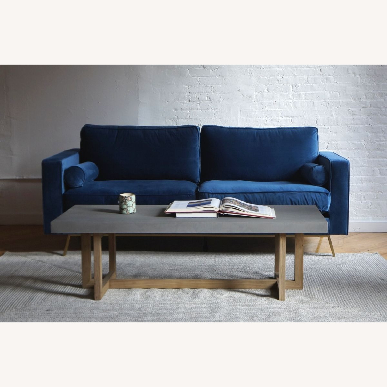 Blue Velvet 3+ Seater Sofa - image-8