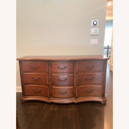 Used Ethan Allen Dark Brown Wood Dresser for sale on AptDeco