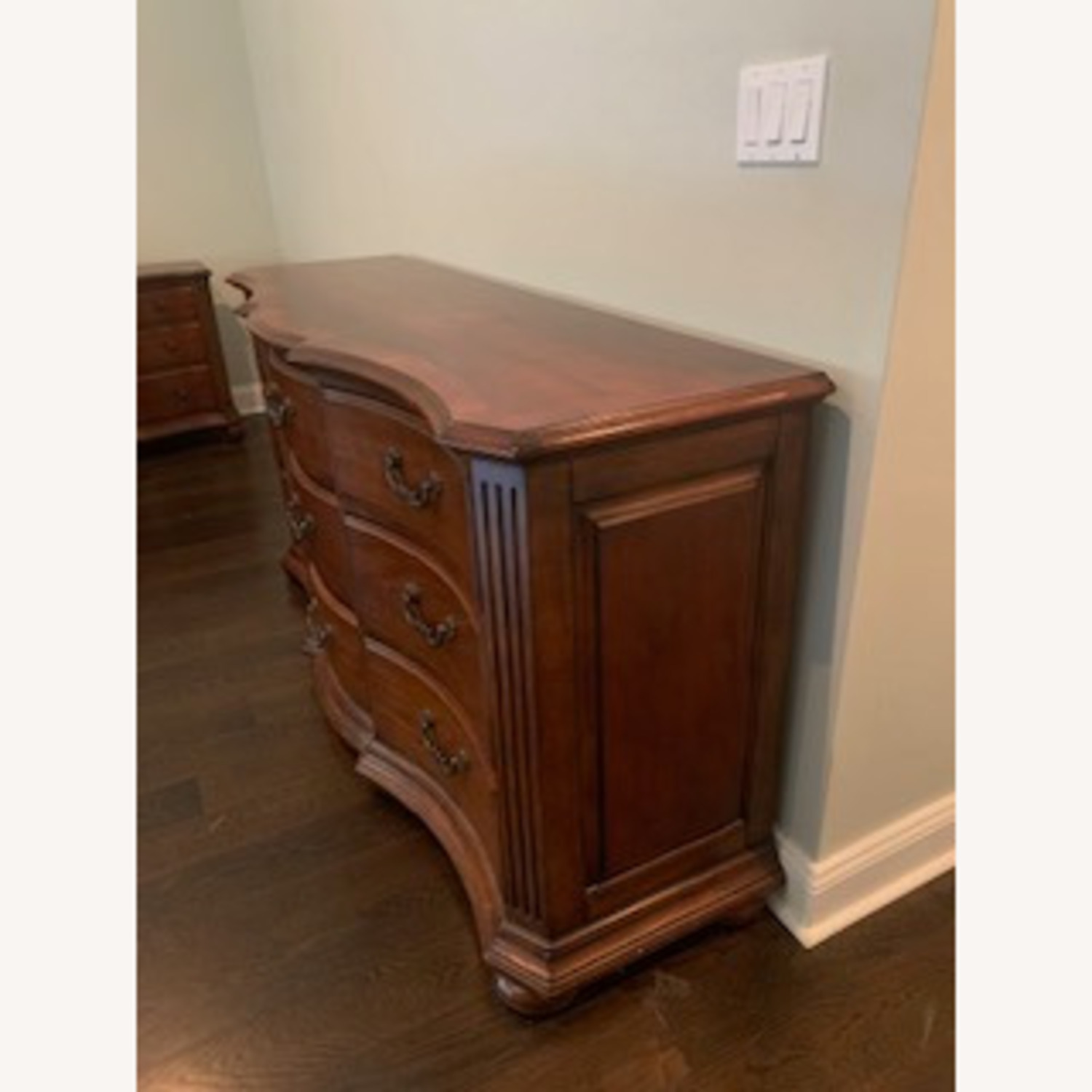 Ethan Allen Dark Brown Wood Dresser - image-4