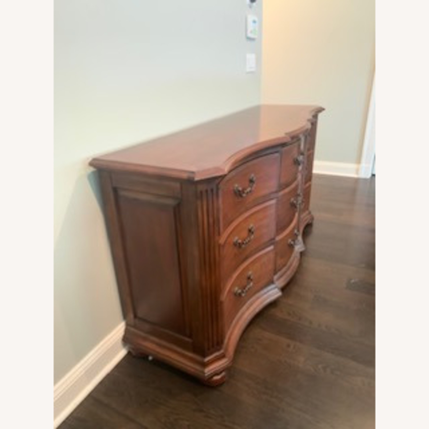 Ethan Allen Dark Brown Wood Dresser - image-3