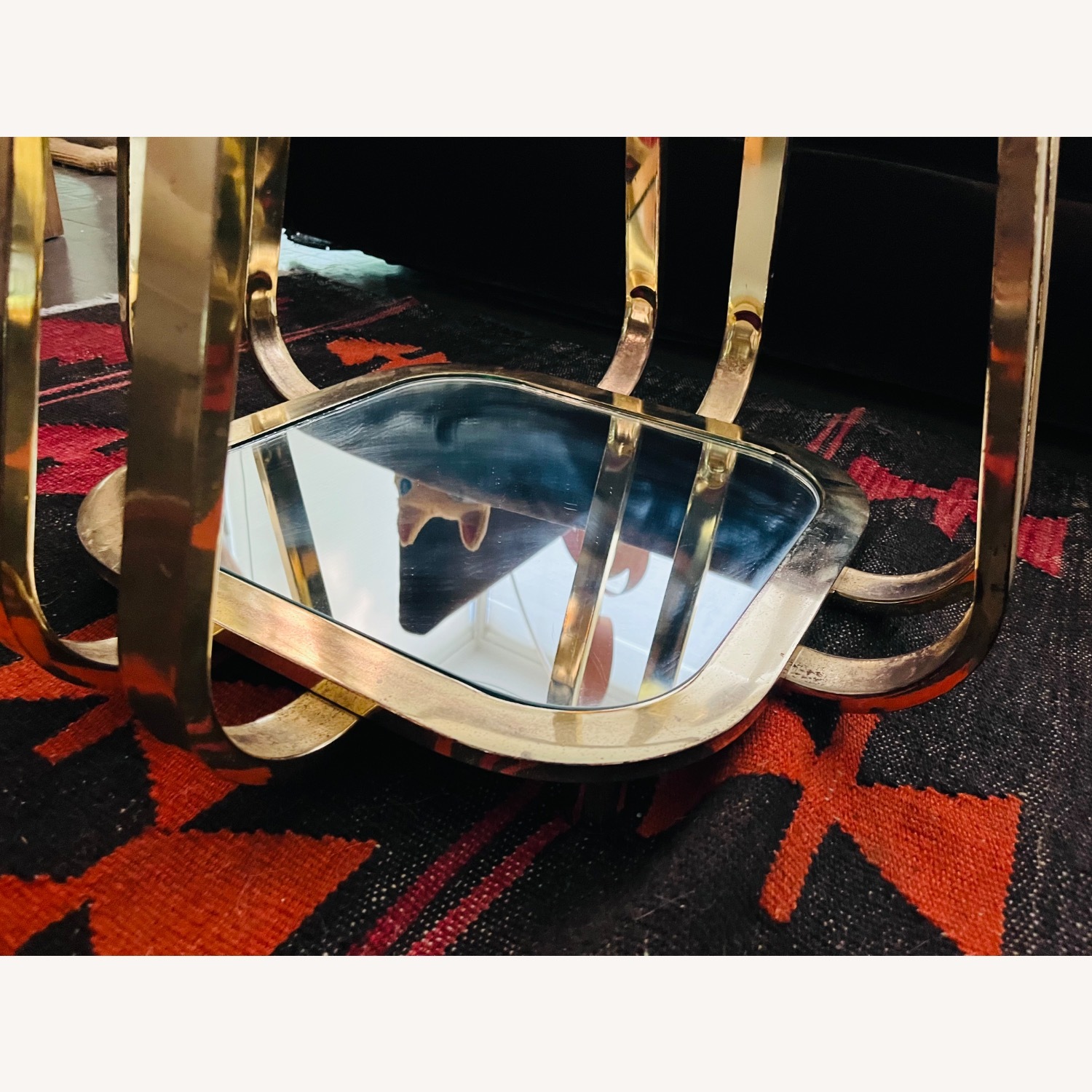 Vintage Brass & Glass Side Tables Glam Era - image-9