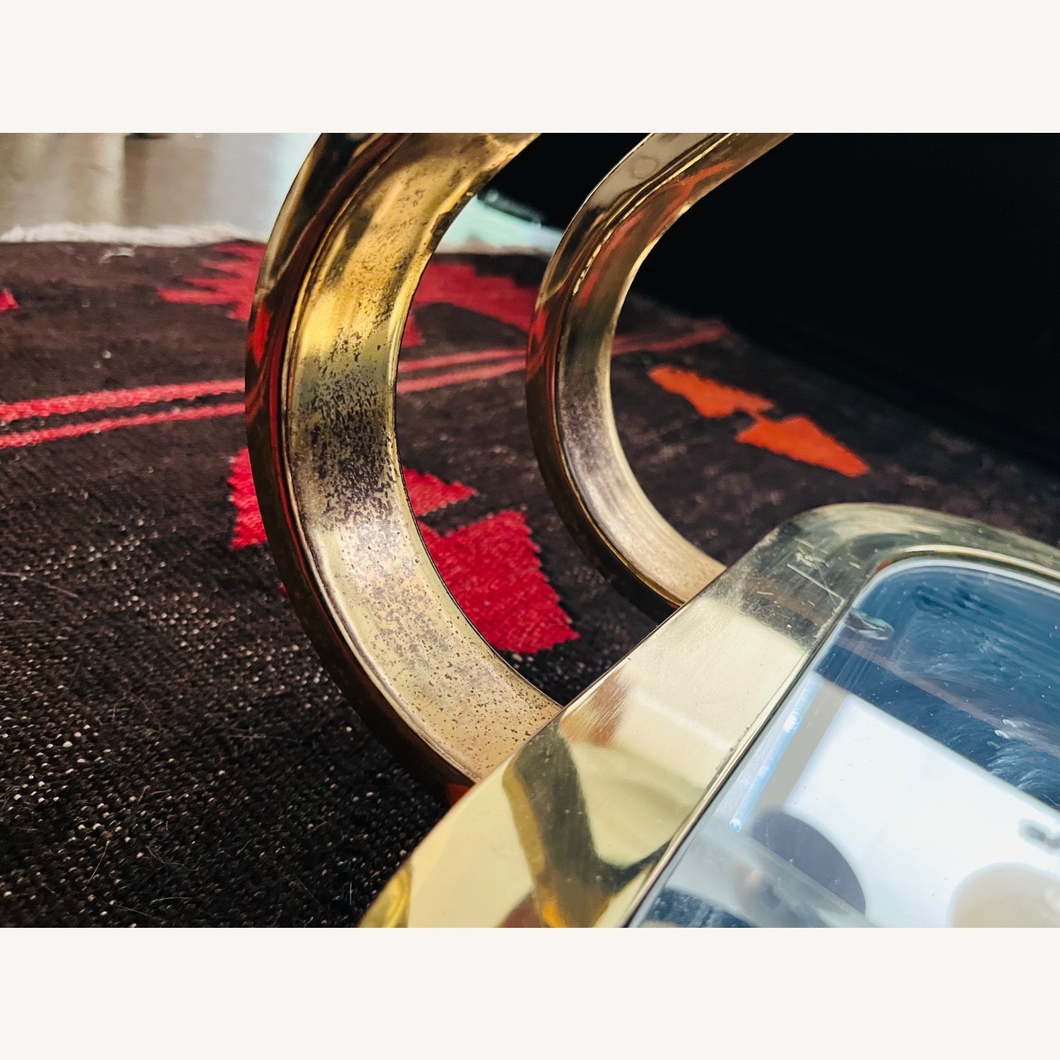 Vintage Brass & Glass Side Tables Glam Era - image-11