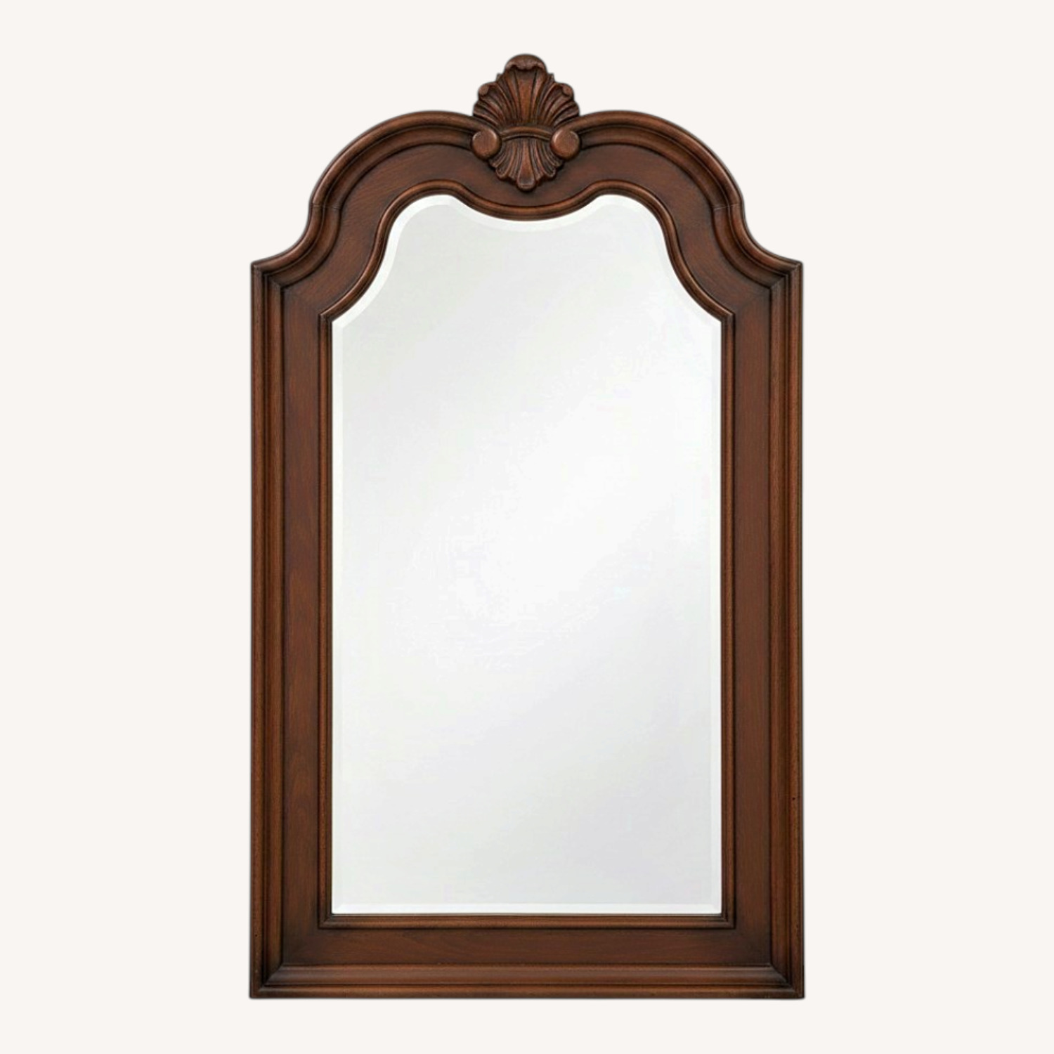 Ethan Allen Dark Brown Wood Wall Mirror - image-0