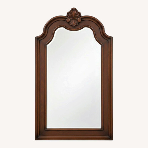Used Ethan Allen Dark Brown Wood Wall Mirror for sale on AptDeco