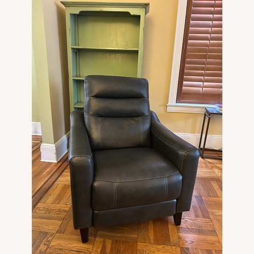 Used Dark Brown Leather Recliner for sale on AptDeco