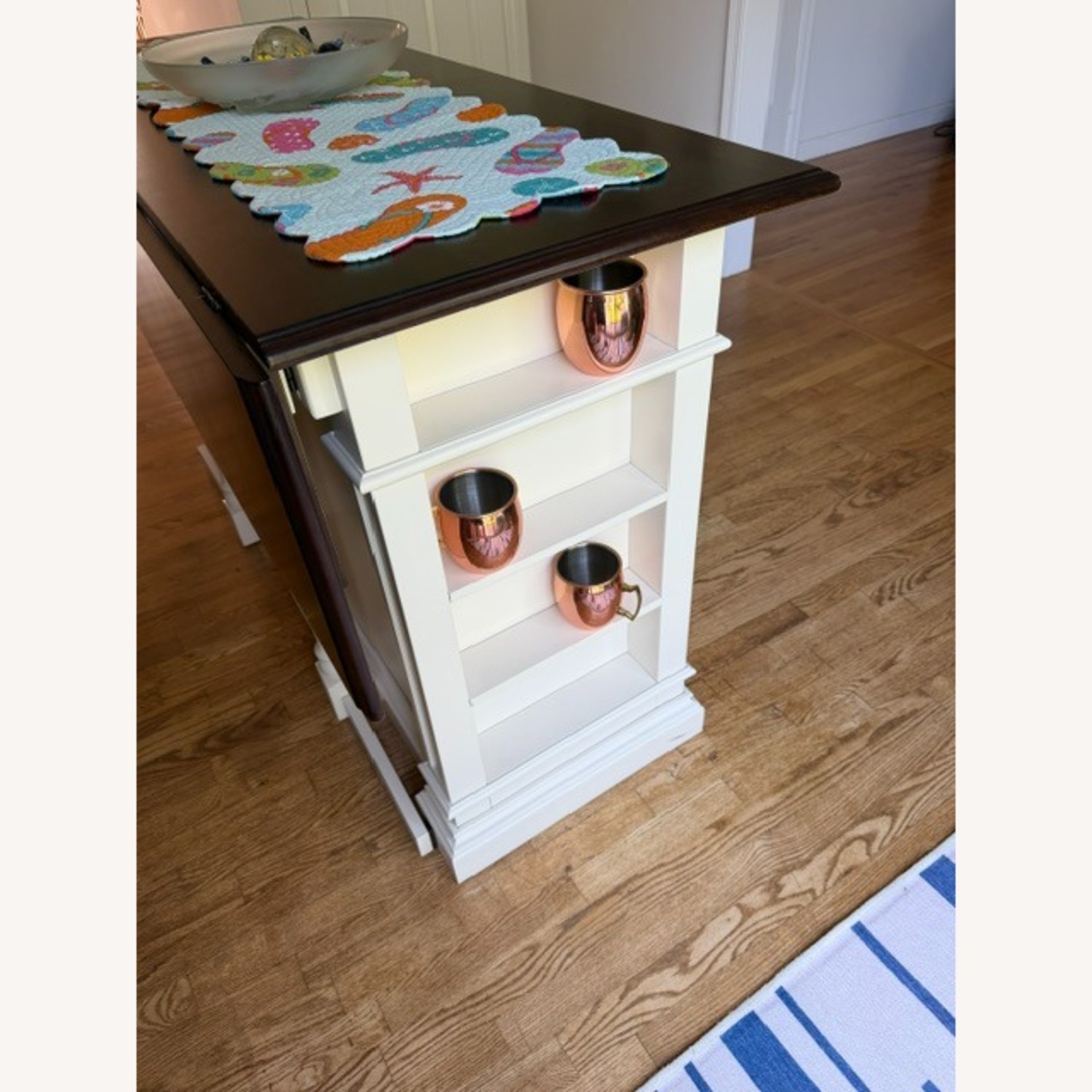 Raymour & Flanigan Pemberton White Wood Kitchen Island - image-4