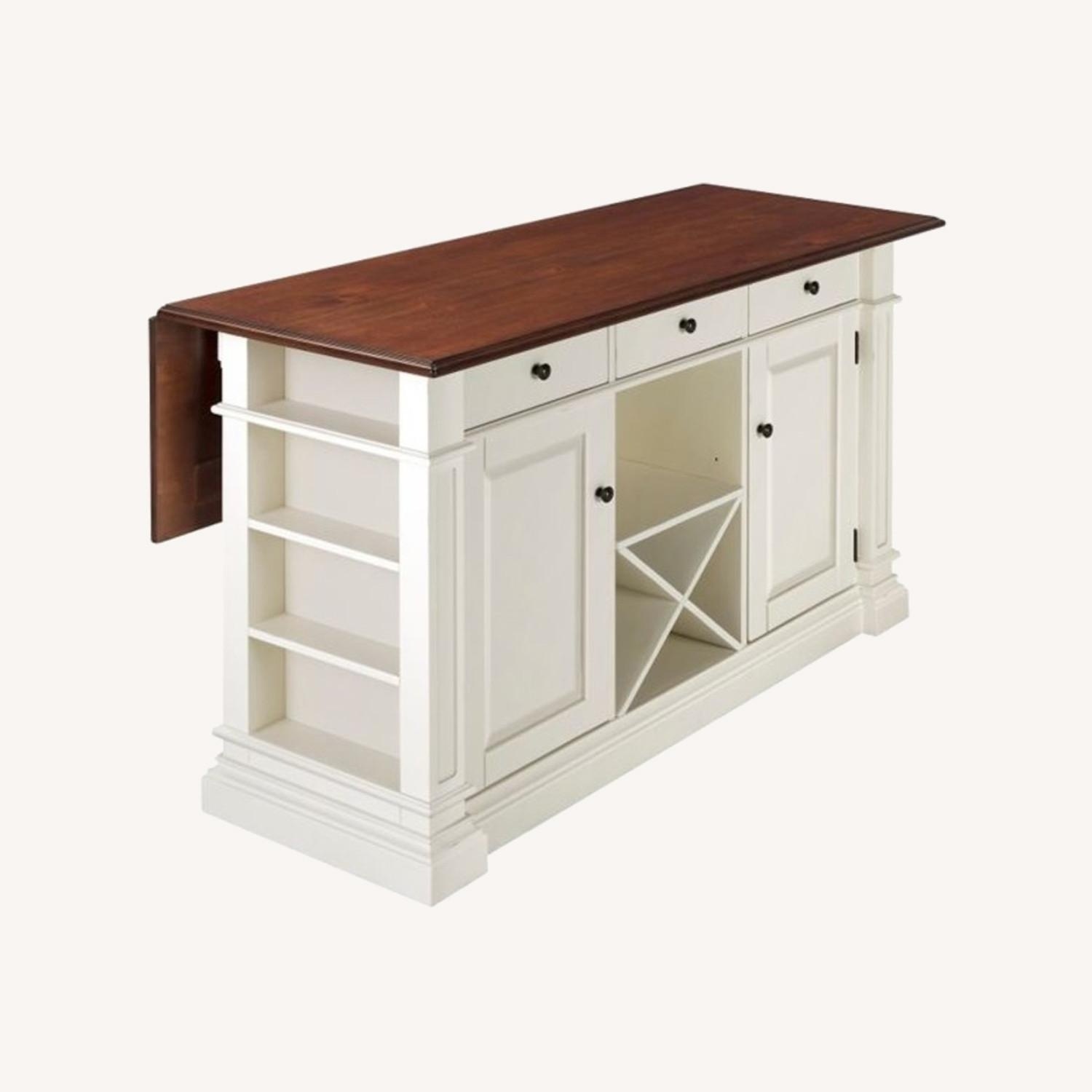 Raymour & Flanigan Pemberton White Wood Kitchen Island - image-5