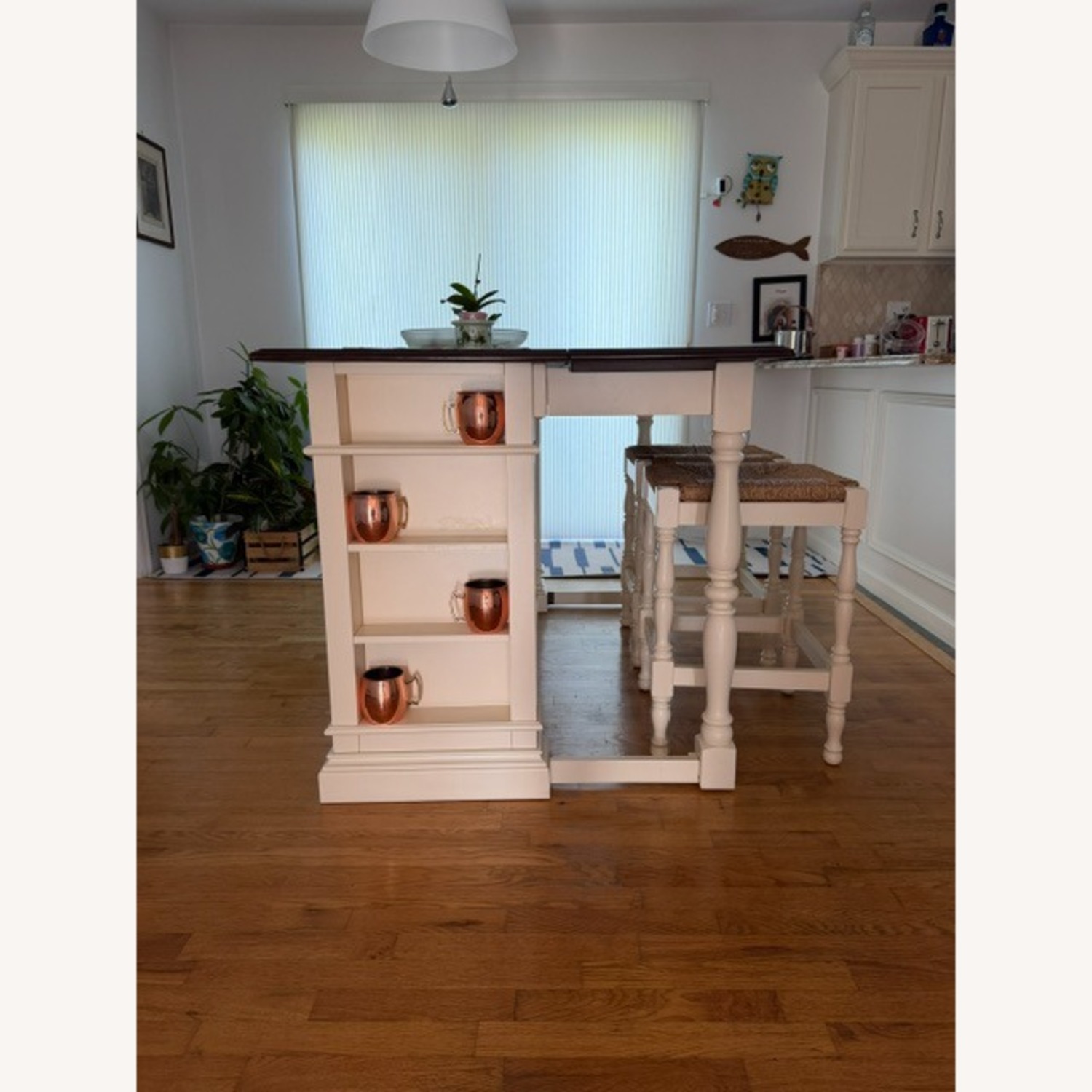 Raymour & Flanigan Pemberton White Wood Kitchen Island - image-2