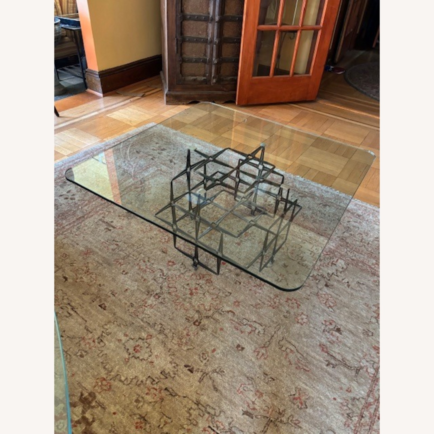 Vintage/Antique Finds Natural Glass Coffee Table - image-1