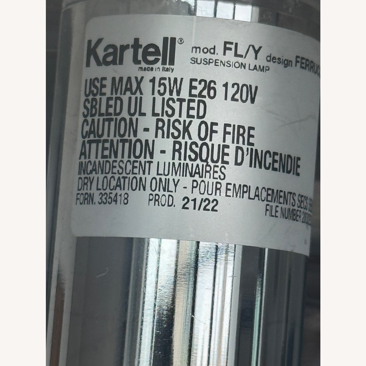 Kartell F/ly Suspension Lamp - image-4