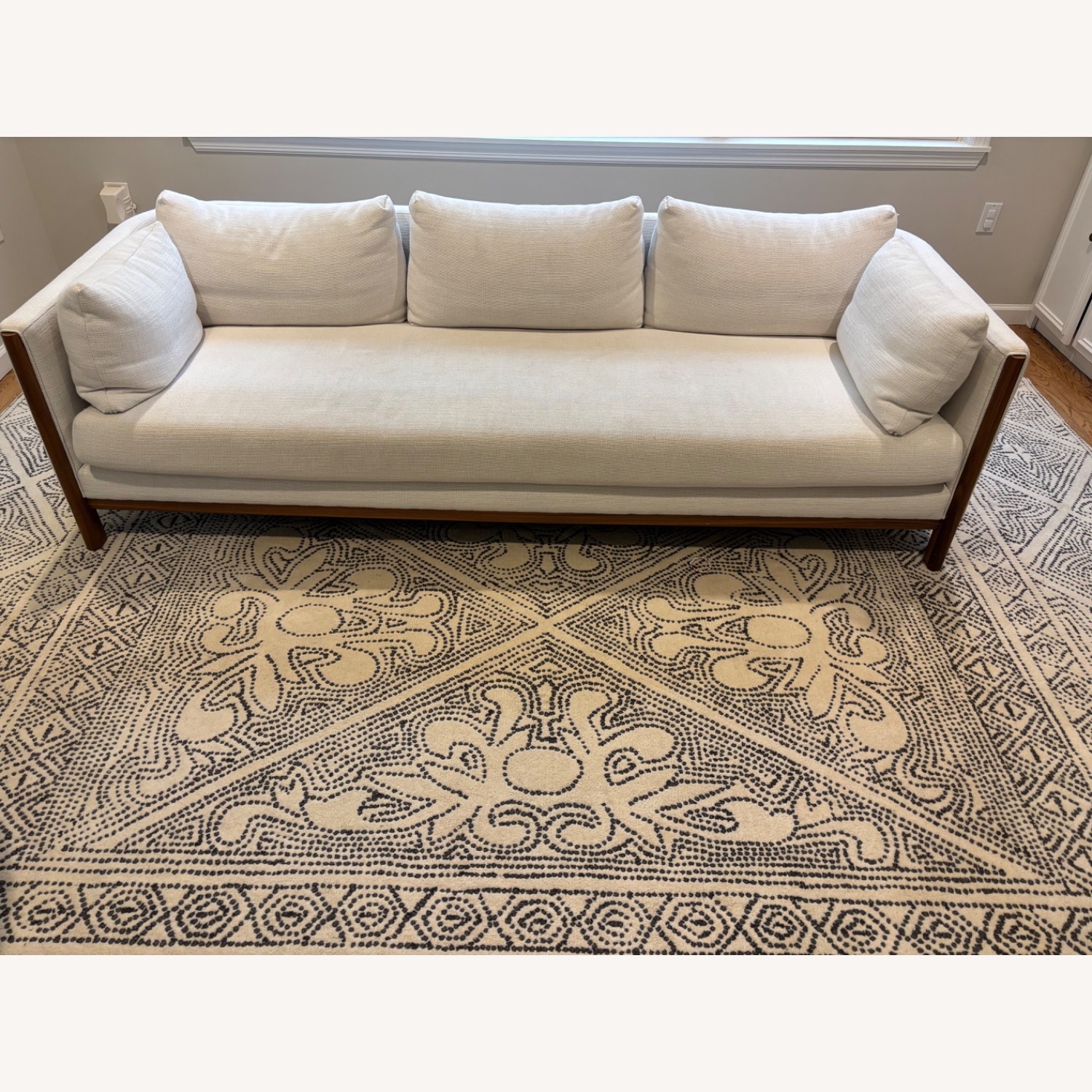 Design Within Reach Emmy White Fabric 3+ Seater Sofa - image-3