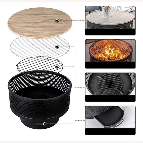 Used OutVue 26" Wood Burning Fire Pits with Grill  for sale on AptDeco