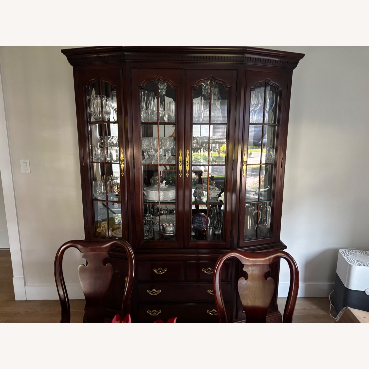 Huffman Koos Cherry Wood China Cabinet - image-2