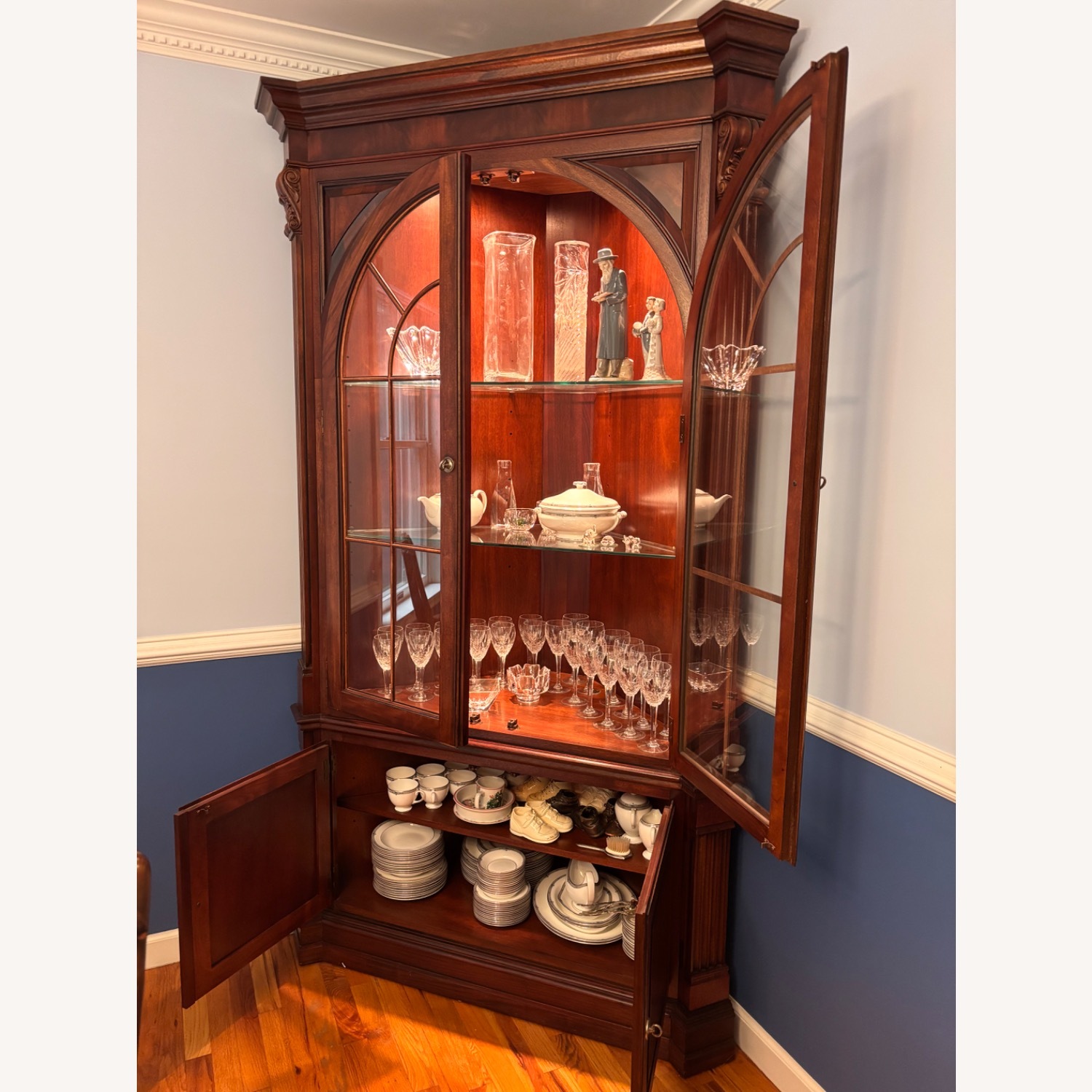 Ethan Allen Corner China Cabinet - image-2