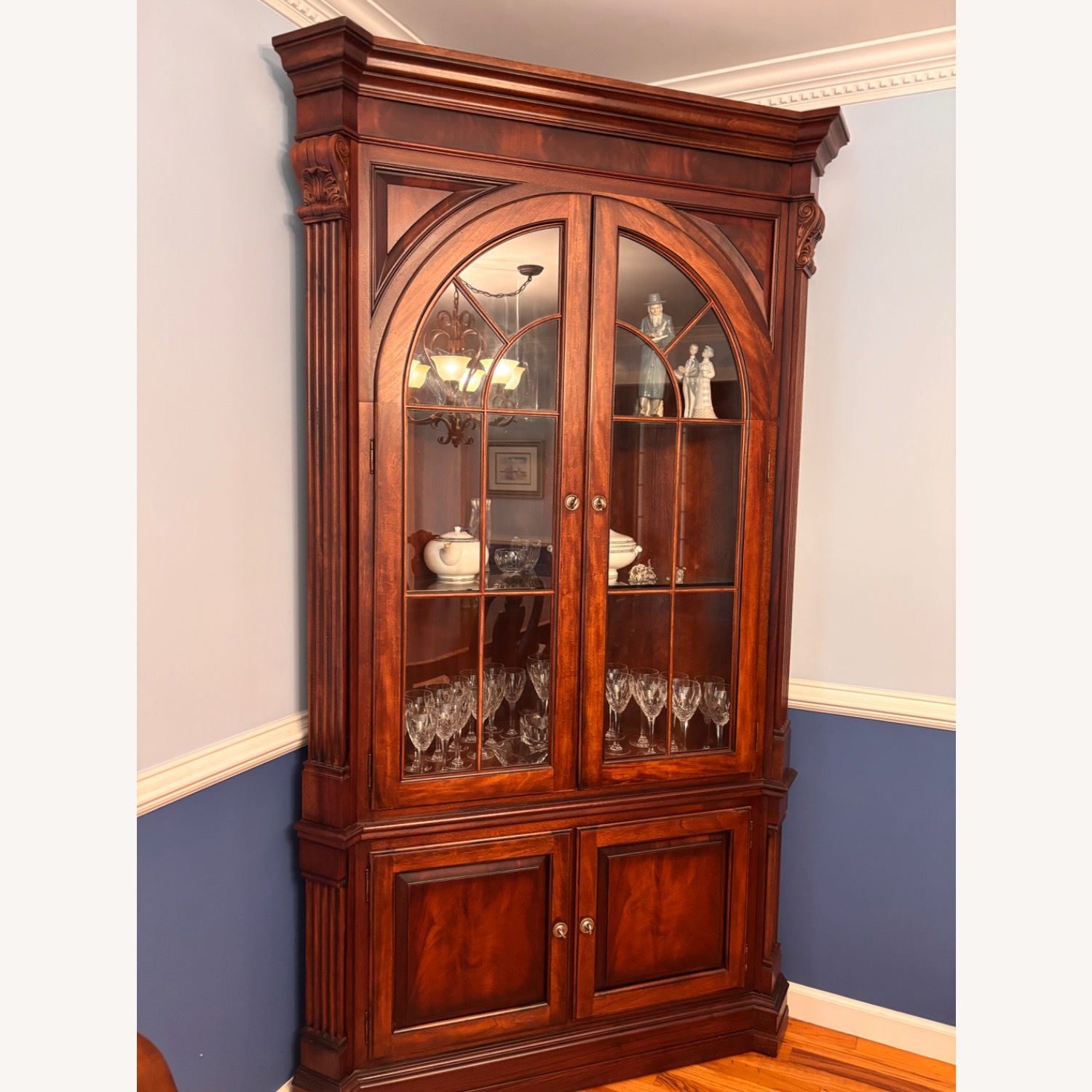 Ethan Allen Corner China Cabinet - image-3