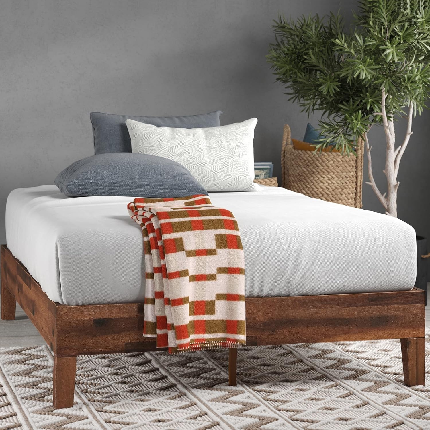 Zinus Marissa Deluxe Wood Platform Bed Frame - image-3