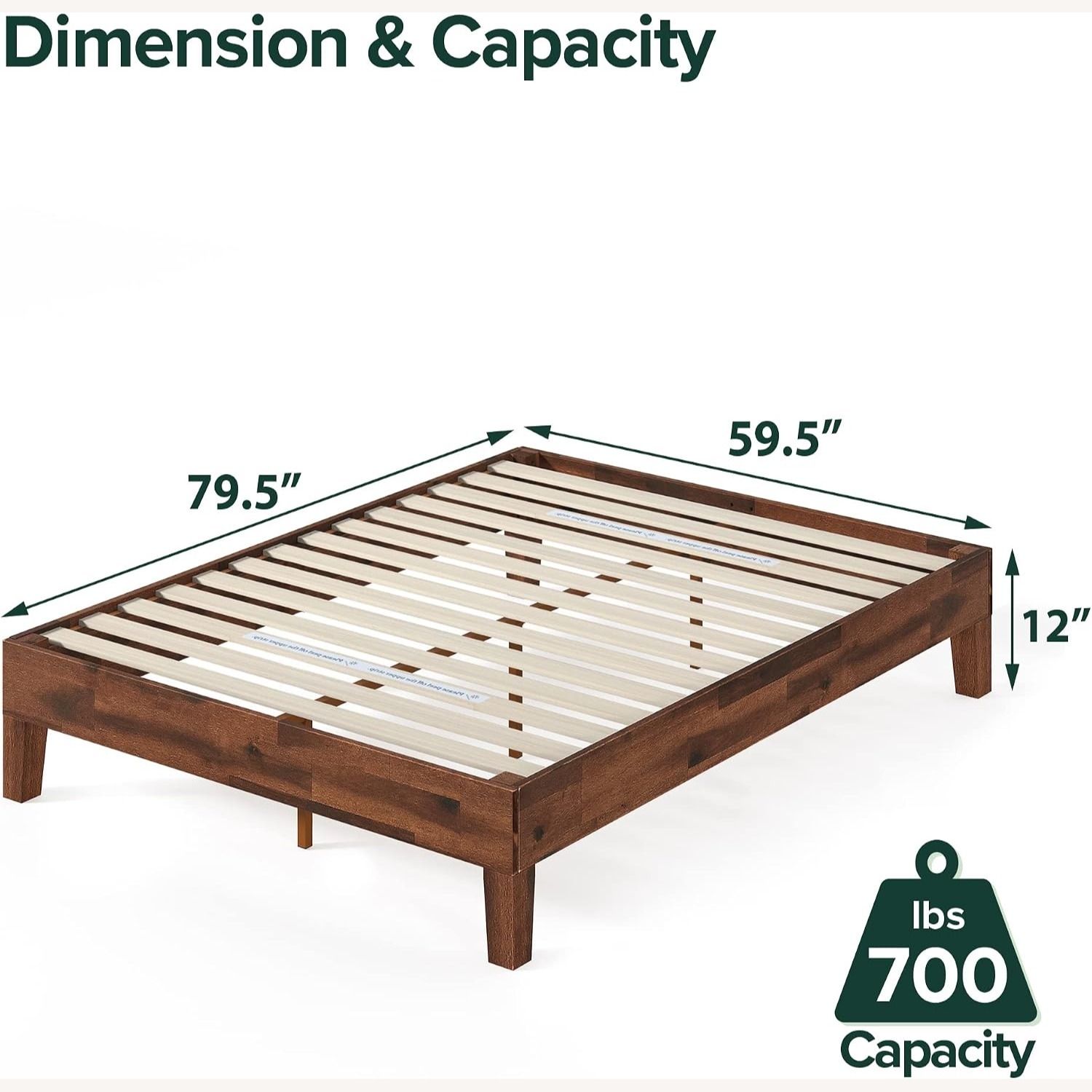 Zinus Marissa Deluxe Wood Platform Bed Frame - image-4