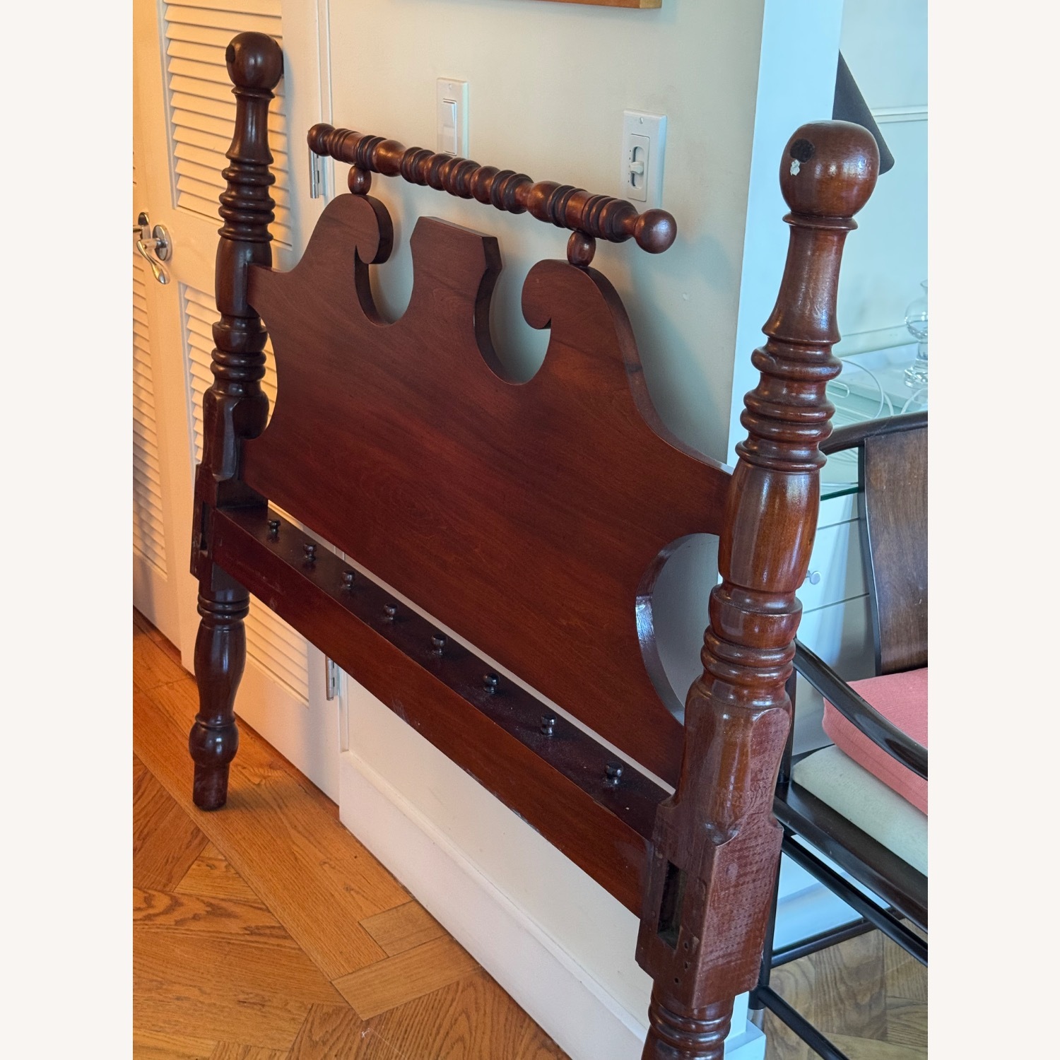 Mahogany 4 Poster Rope Bed Frame /Full - image-5
