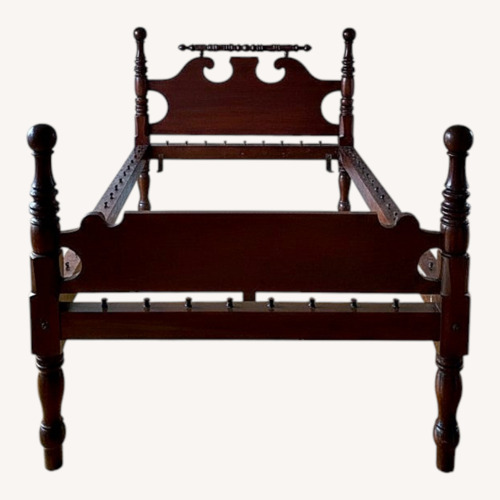 Used Mahogany 4 Poster Rope Bed Frame /Full for sale on AptDeco