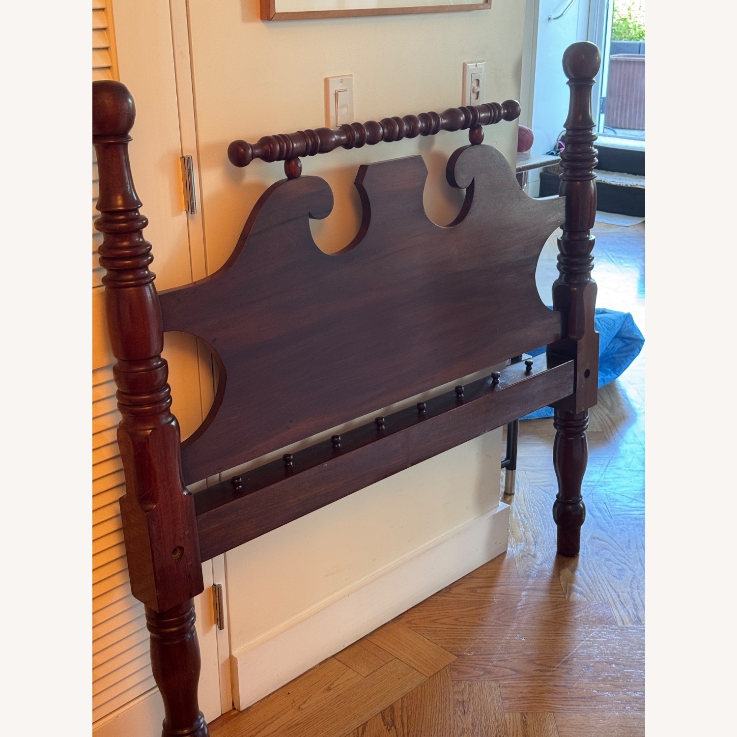 Mahogany 4 Poster Rope Bed Frame /Full - image-8