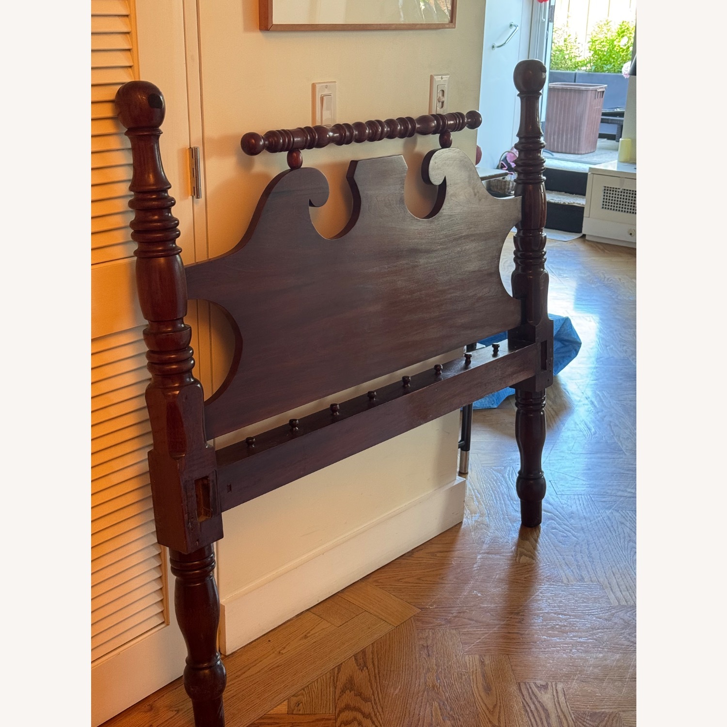 Mahogany 4 Poster Rope Bed Frame /Full - image-12