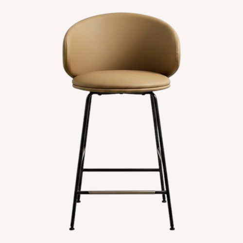 Used Light Brown Faux Leather Vinyl Stools for sale on AptDeco