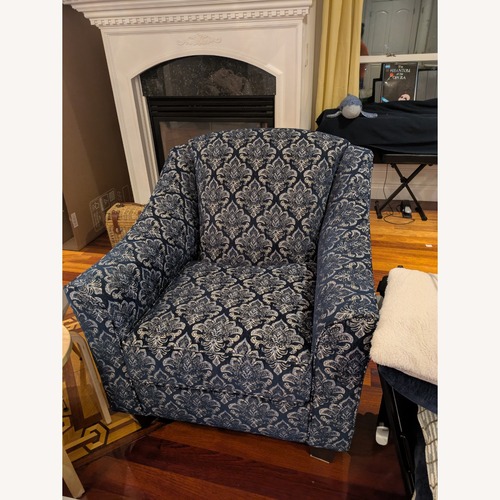 Used Bob's Discount Furniture Blue Fabric Chair for sale on AptDeco