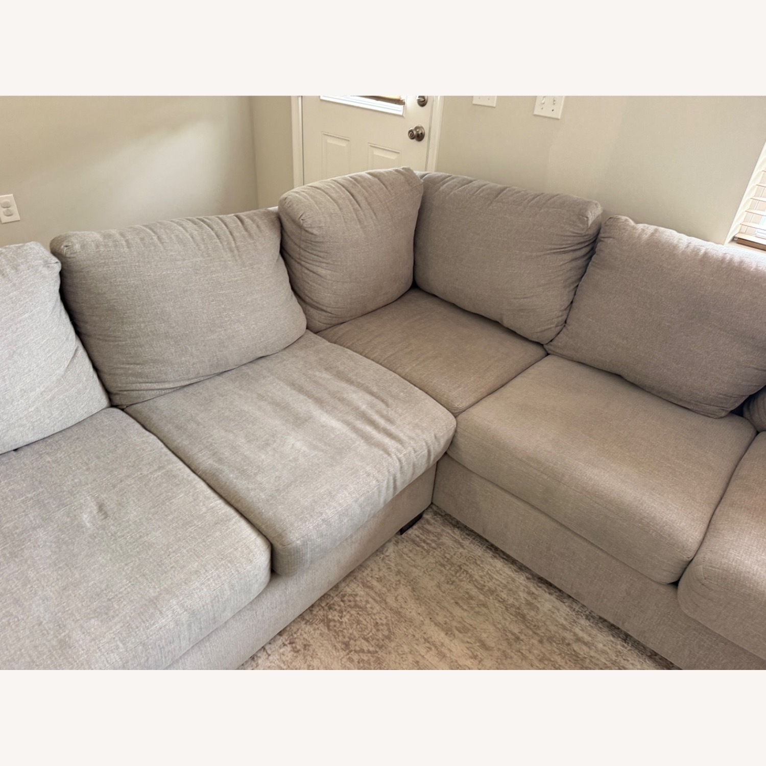Living Spaces Two Piece Sectional Sofa - image-5