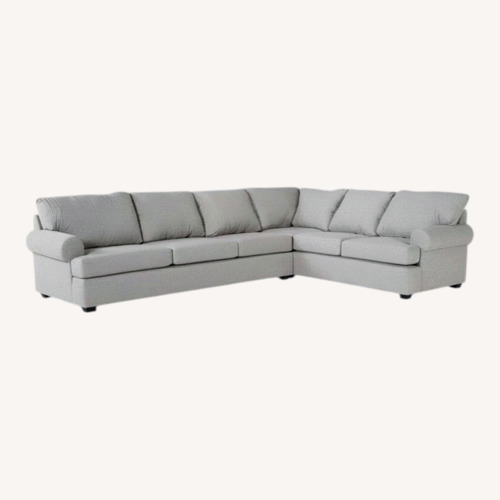 Used Living Spaces Two Piece Sectional Sofa for sale on AptDeco