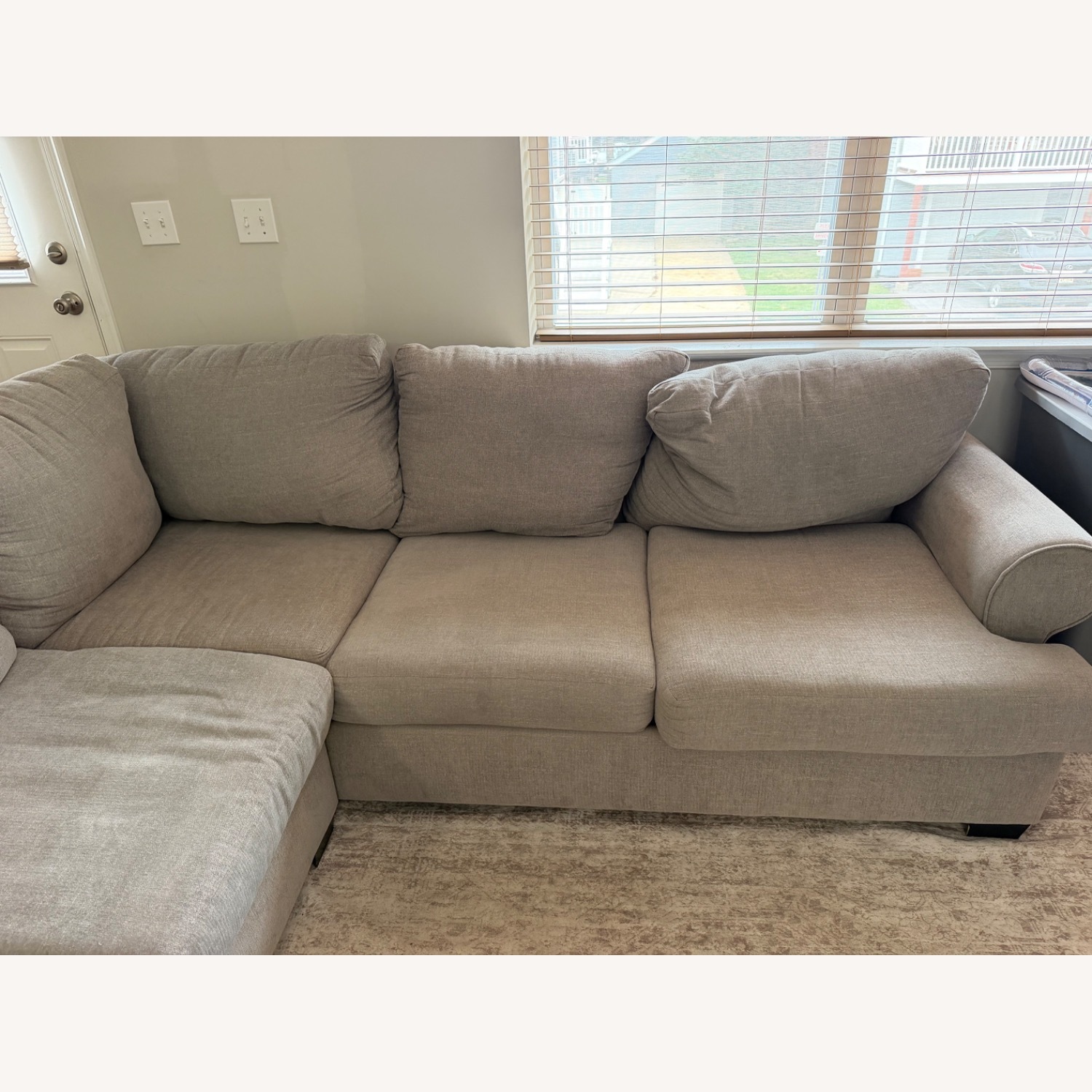 Living Spaces Two Piece Sectional Sofa - image-3