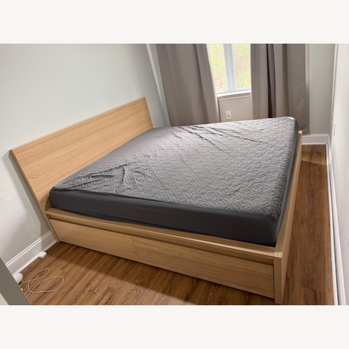 Used IKEA MALM King Bed With Four Drawers for sale on AptDeco