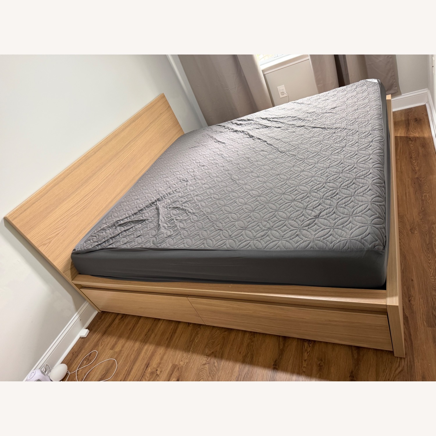 IKEA MALM King Bed With Four Drawers - image-4
