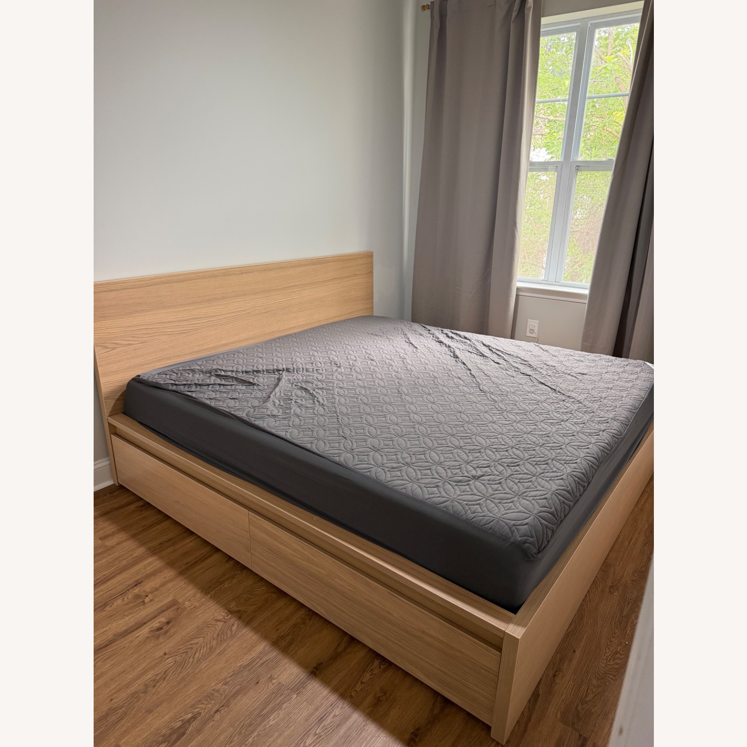 IKEA MALM King Bed With Four Drawers - image-2