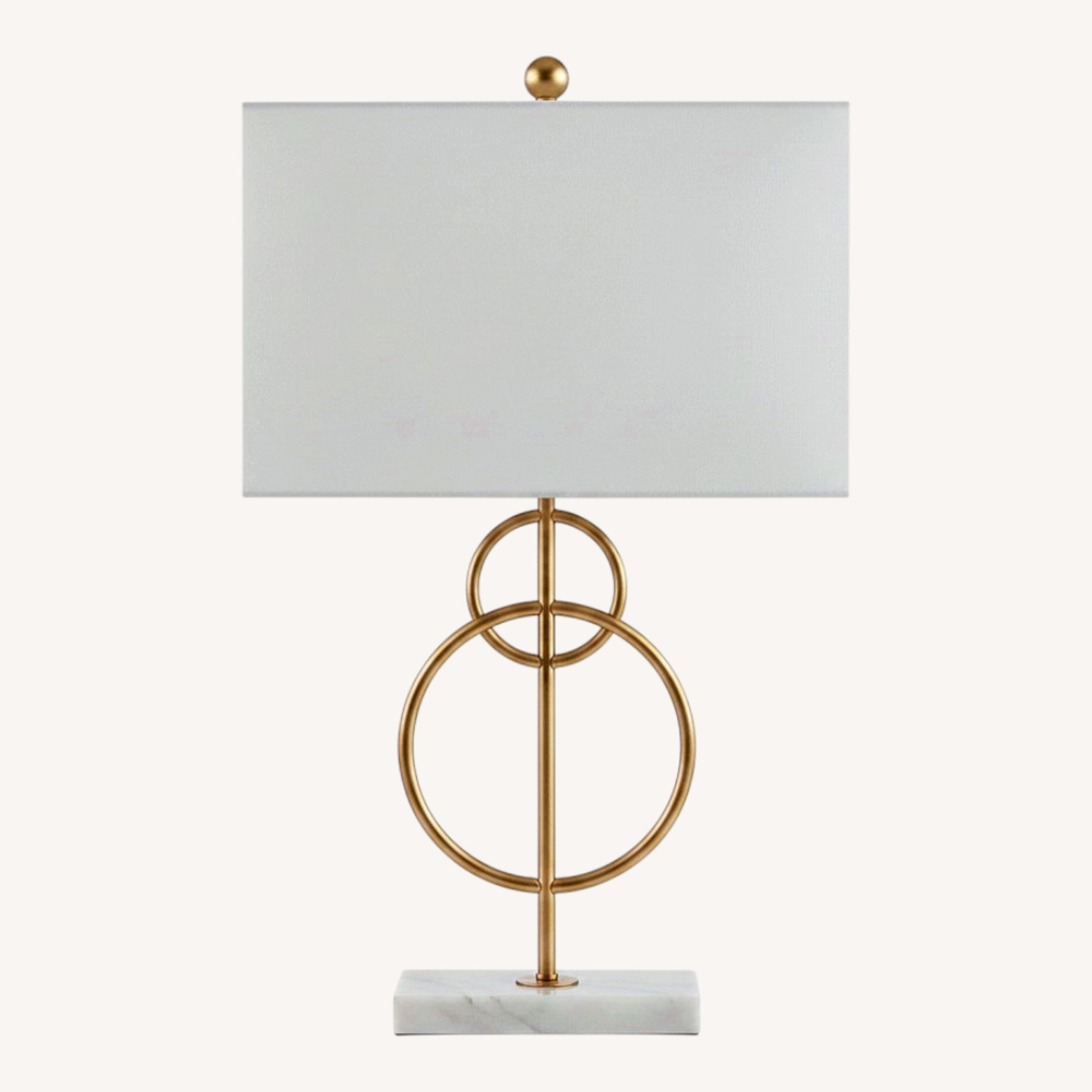 Jonathan Y White & Gold Table Lamp - image-0