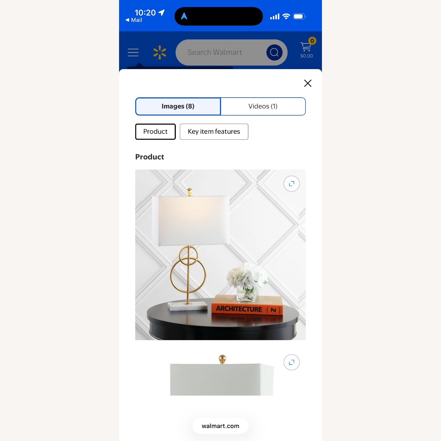 Jonathan Y White & Gold Table Lamp - image-3