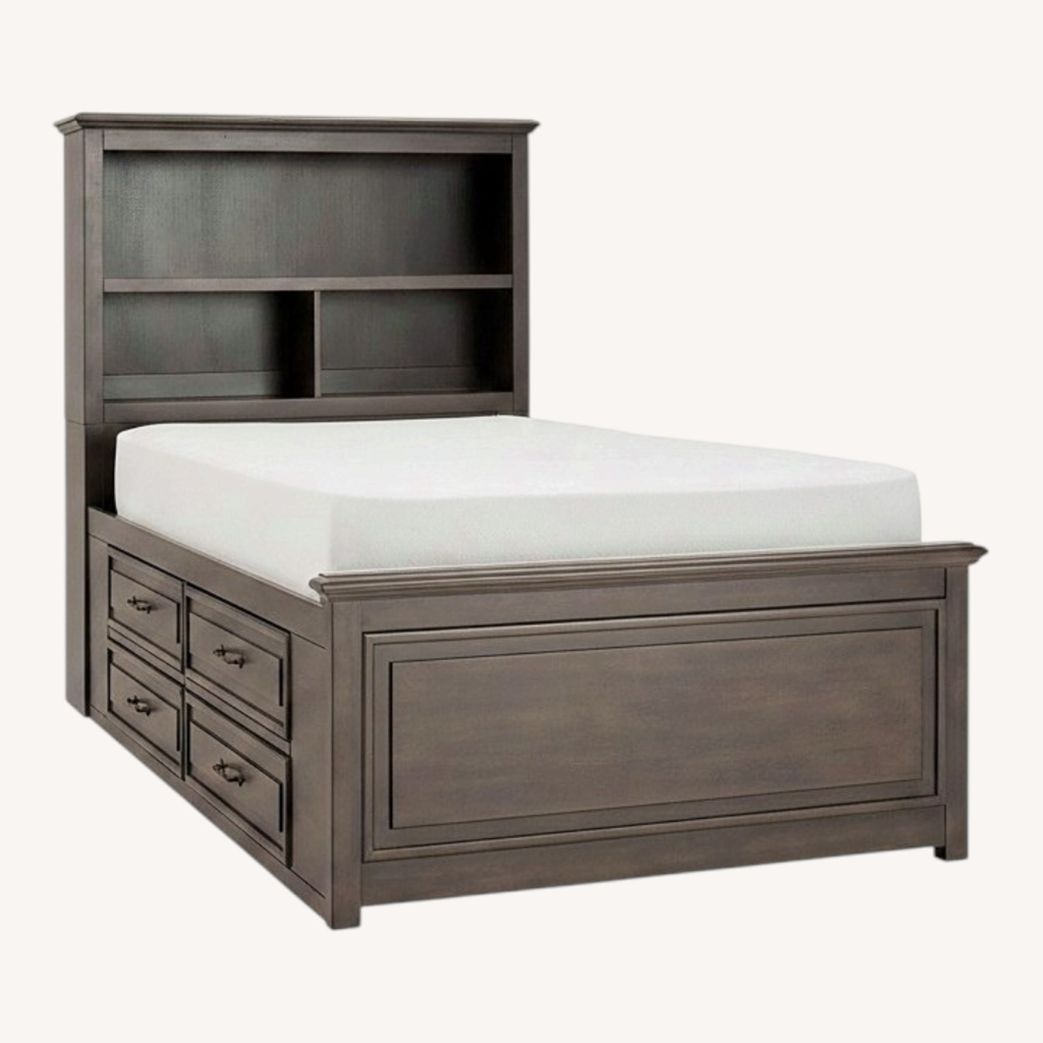 Kieran Platform Bookcase Bed W 2-Side Storage - image-0