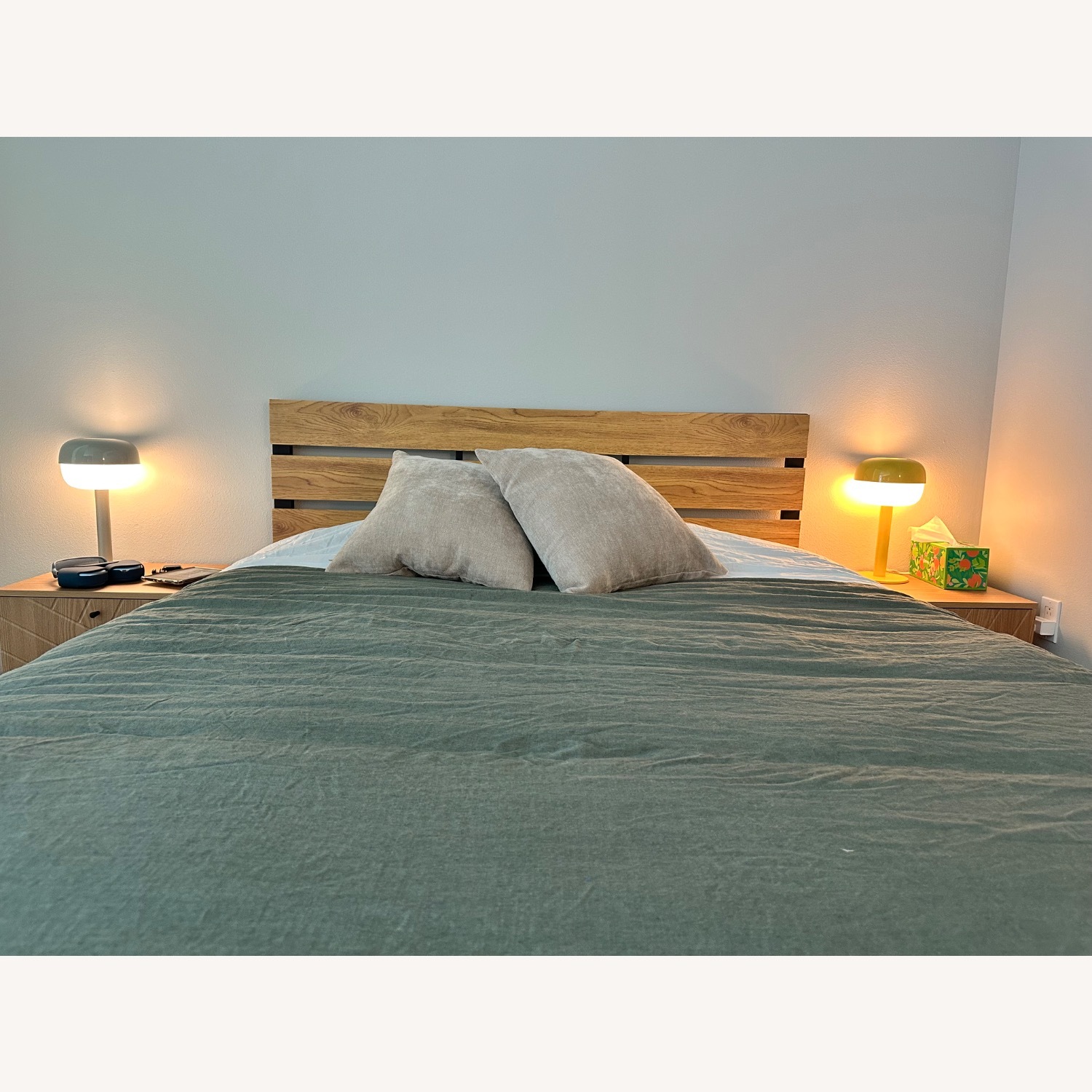 Metal and Wood Bedframe - image-1