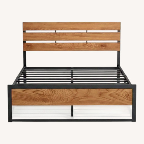 Used Metal and Wood Bedframe for sale on AptDeco