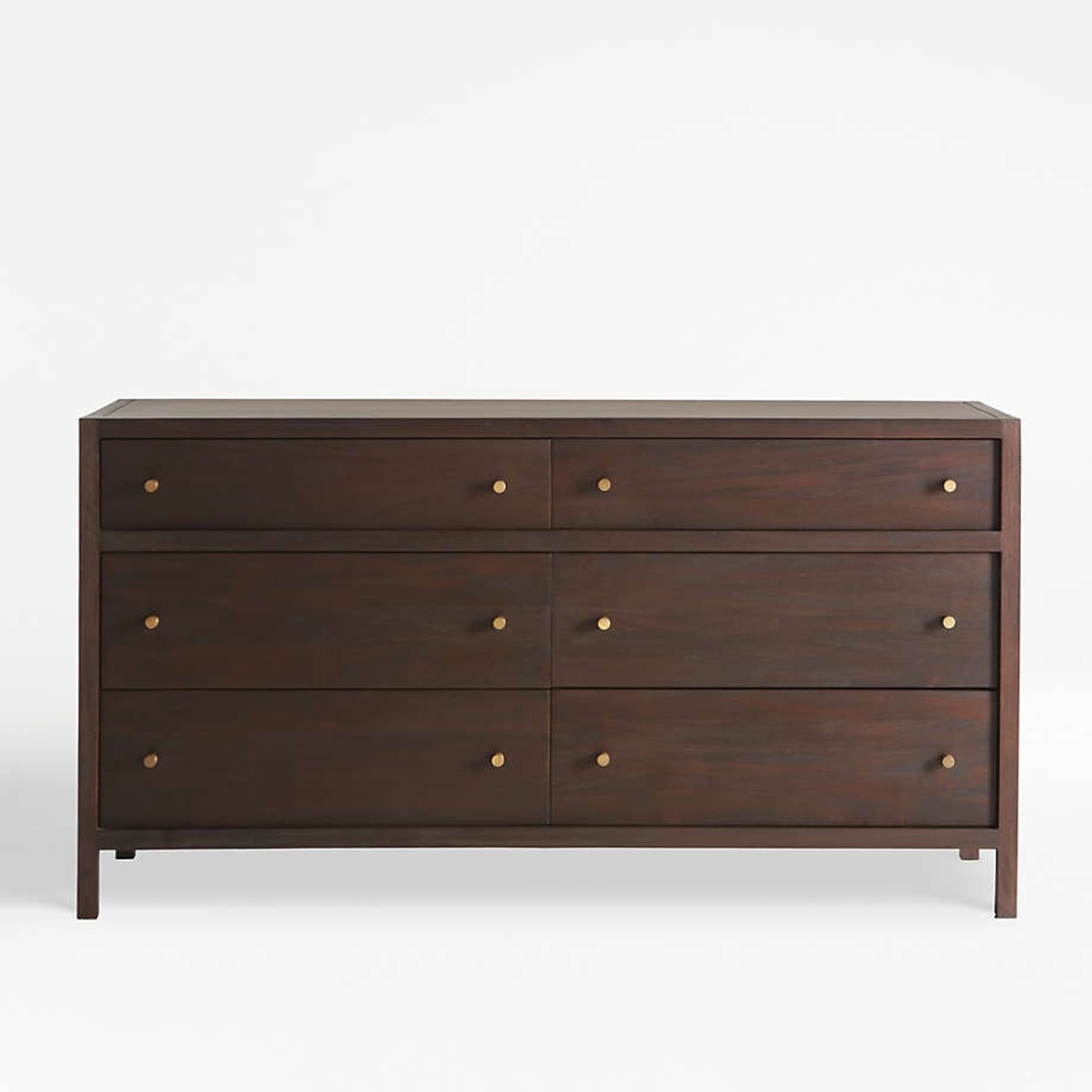 Crate & Barrel Keane 64" Espresso Wood 6-Drawer Dresser - image-4